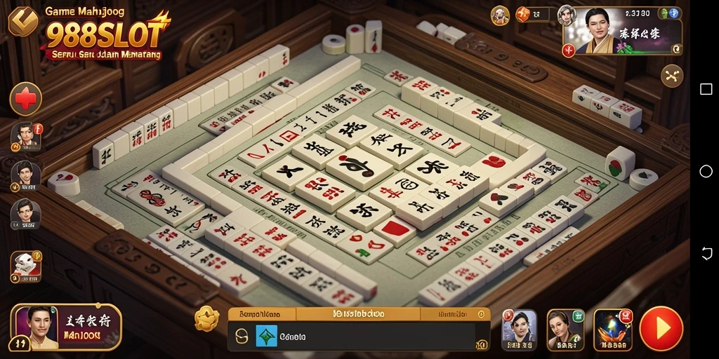 Tampilan gameplay seru di 988SLOT Mahjong.