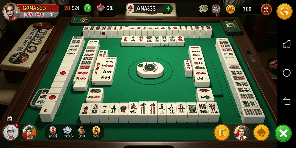 Gameplay Mahjong yang menantang dan menyenangkan di GANAS33.