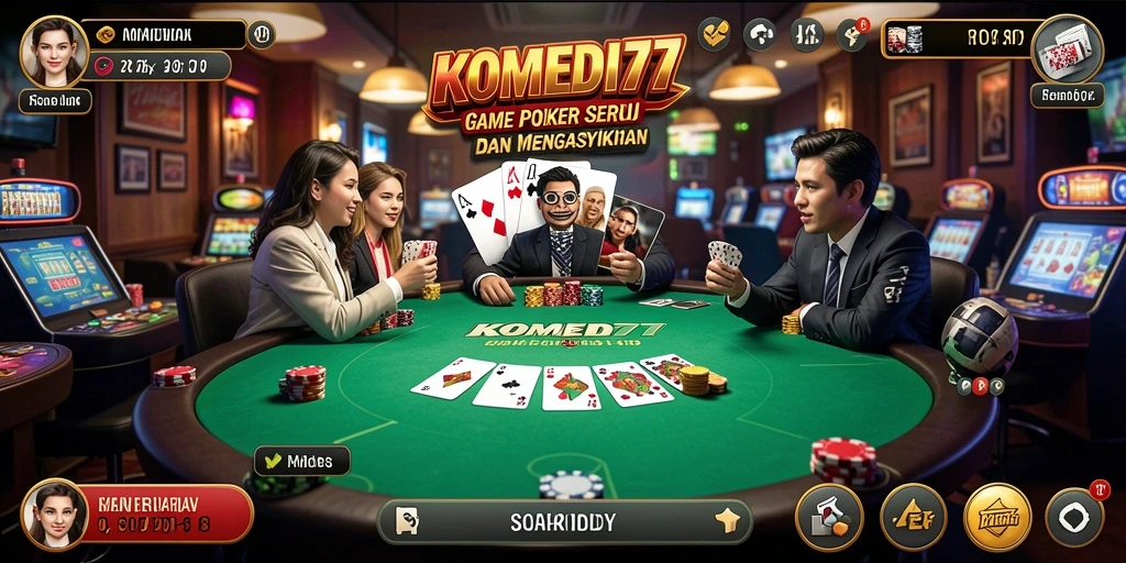 Tampilan gameplay seru dan menegangkan di KOMEDI77