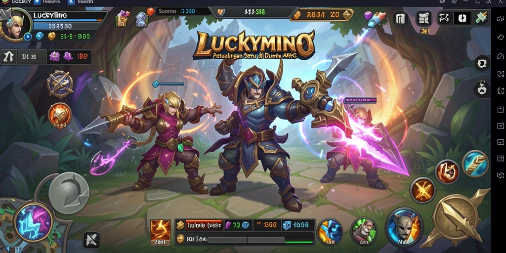 Gameplay seru di dunia petualangan ARPG LUCKYMINO.