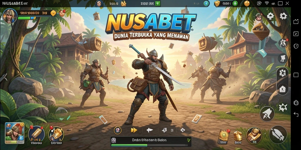Screenshot gameplay NUSABET menampilkan dunia terbuka yang mengesankan.