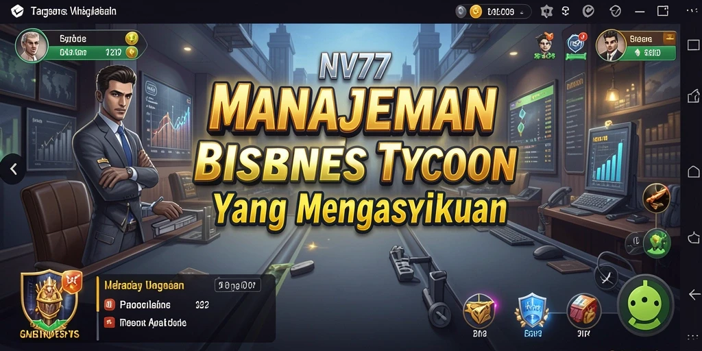 Gameplay Tycoon yang menarik dengan berbagai pilihan manajemen bisnis.