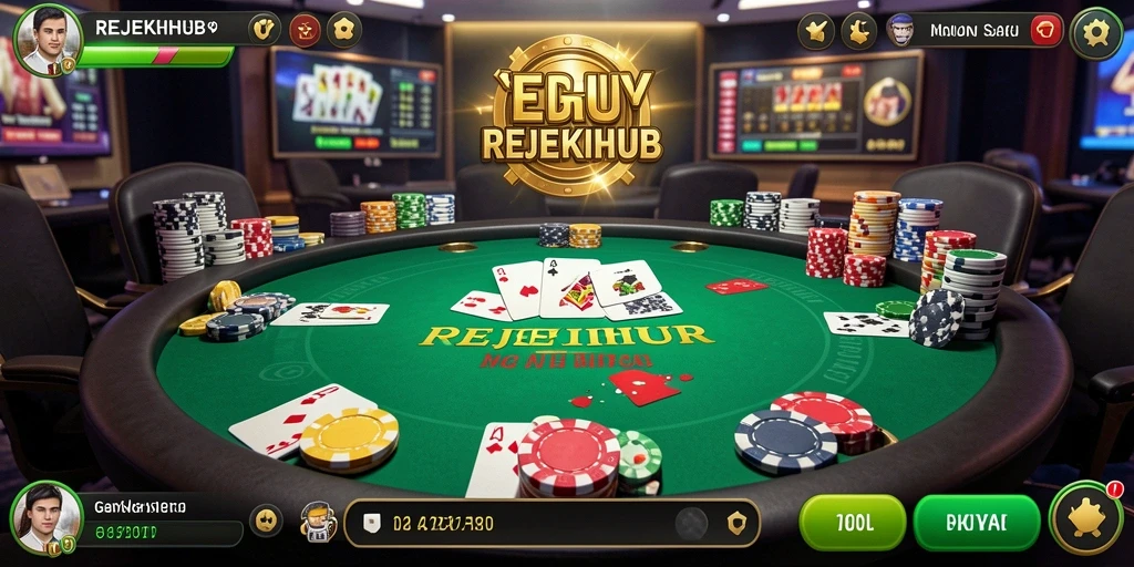 Tampilan menakjubkan dari gameplay poker di REJEKIHUB.