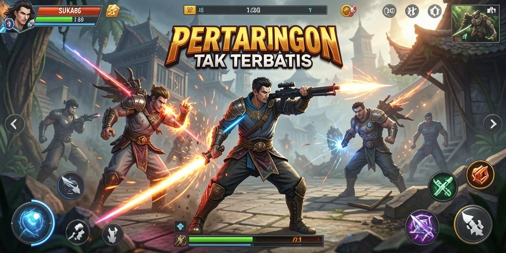 Tampilan action seru di game SUKA86 yang penuh tantangan.