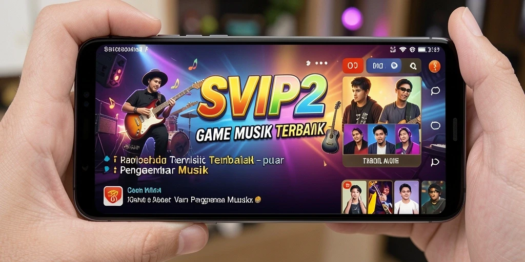 Tampilan gameplay SVIP2 dengan fitur karaoke yang menarik.